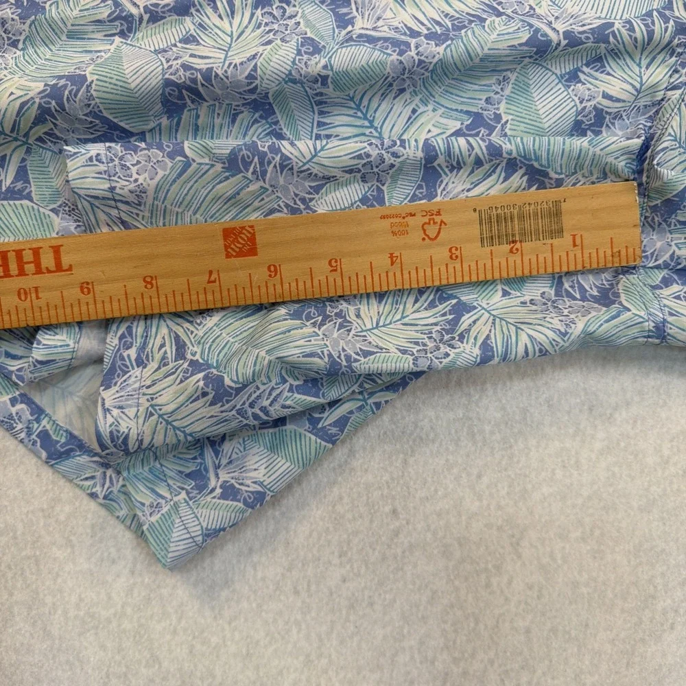 Peter Millar Men's 2XLT  Seaside Swim Trunks Monstera Magic Blue